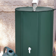 100 Gallon Portable Rain Barrel Water Collector Tank with Spigot Filter - Color: Green
