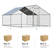 Large Walk in Shade Cage Chicken Coop with Roof Cover-13'