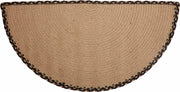 Sawyer Mill Charcoal Plow Jute Half Circle Rug 16.5x33