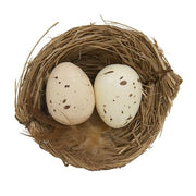 Natural Eggs in Nests (Set of 6)