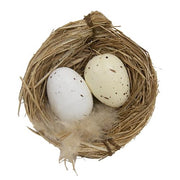 Natural Eggs in Nests (Set of 6)