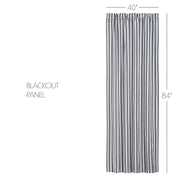 Sawyer Mill Black Ticking Stripe Blackout Panel 84x40