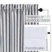 Sawyer Mill Black Ticking Stripe Blackout Panel 84x40