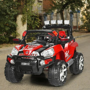 12 v kids ride on suv car with remote control led lights - color: red