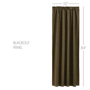 Tea Cabin Green Plaid Blackout Panel 84x50