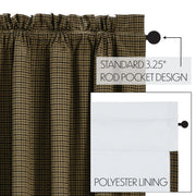 Tea Cabin Green Plaid Blackout Panel 84x50