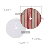 Vintage Stripe Tree Skirt 48