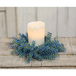 Bursting Astilbe Candle Ring, Sky Blue, 3"