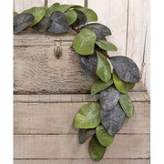 Vintage Glitter Magnolia Leaves Garland - 4ft