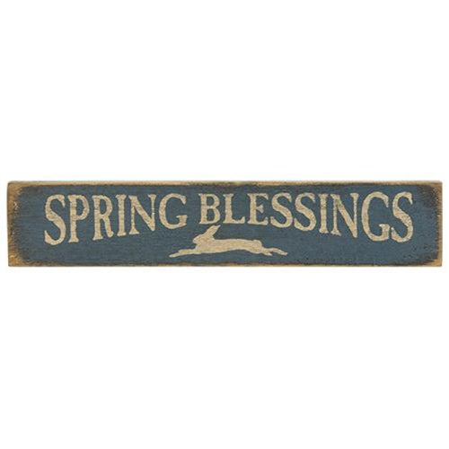 Spring Blessings Sign - Blue