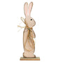 Wood Bunny on Green Base With Pip Berries & Raffia - 2 ft.