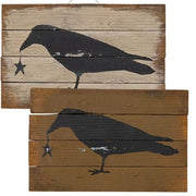 Hanging Crow Sign  (2 Count Assortment)