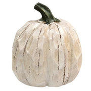 Resin Carved Look Pumpkin - 4"  (3 Count Assortment)