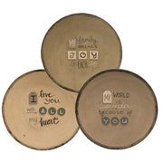 Joy Each Day Dimensional Plate  (3 Count Assortment)