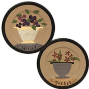 Gather or Blessed Floral Plate  (2 Count Assortment)