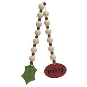 Beaded Merry Tag