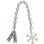 Let It Snow & Snowflake Beaded Ornament