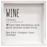 Wine Definition Framed Box Sign