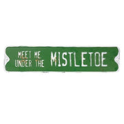 Under the Mistletoe Metal Street Sign