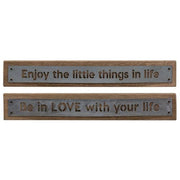 Enjoy the Little Things Metal Sign  (2 Count Assortment)