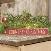 Country Christmas Engraved Block - 12"