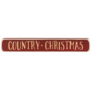 Country Christmas Engraved Block - 12"