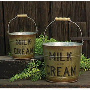 Milk & Cream Buckets (Set of 2)