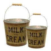 Milk & Cream Buckets (Set of 2)