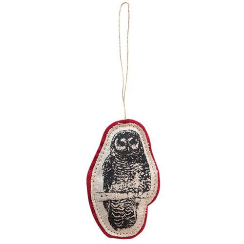 Printed Felt Owl Ornament