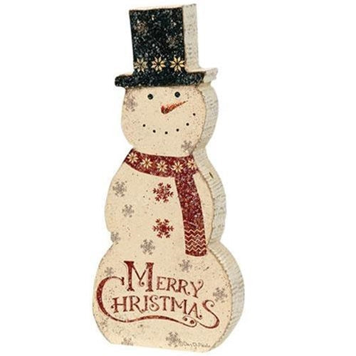 Merry Christmas Chunky Snowman Sitter